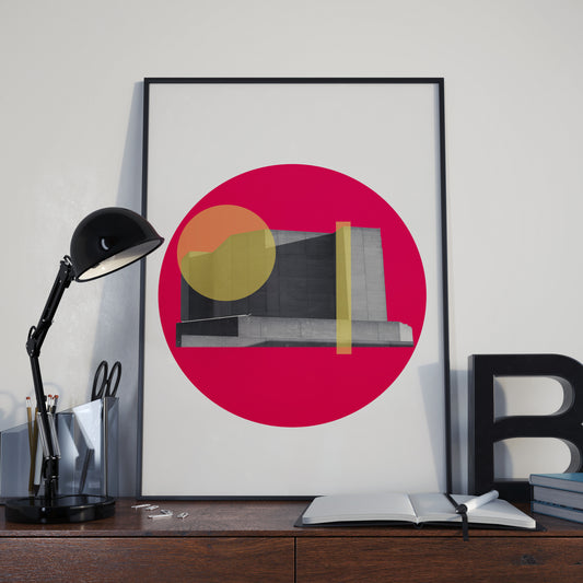 Brutalist Architecture Print: Modern Geometric Wall Art