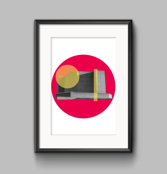 Brutalist Architecture Print: Modern Geometric Wall Art