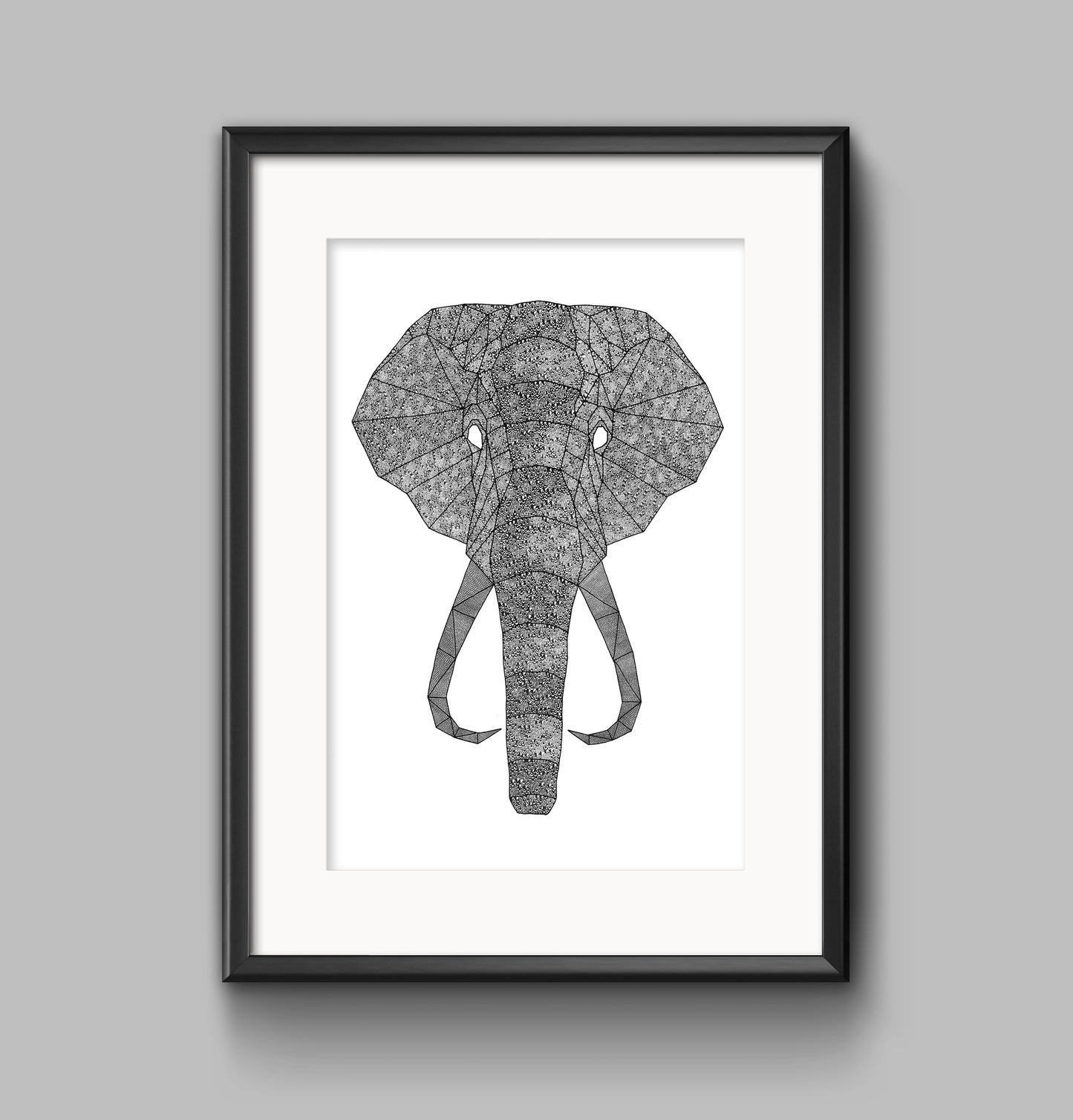 Geometric Elephant Print