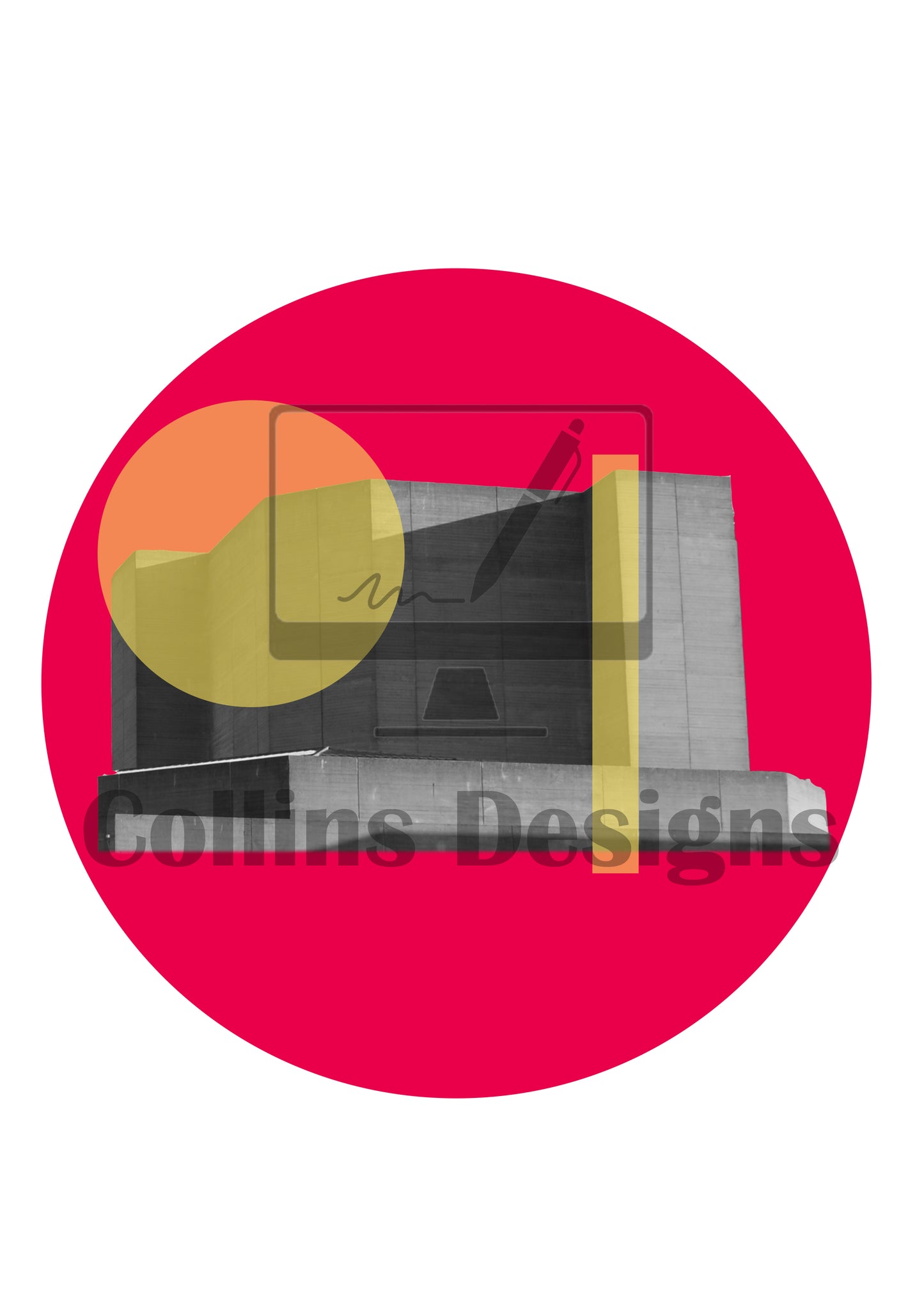 Brutalist Architecture Print: Modern Geometric Wall Art